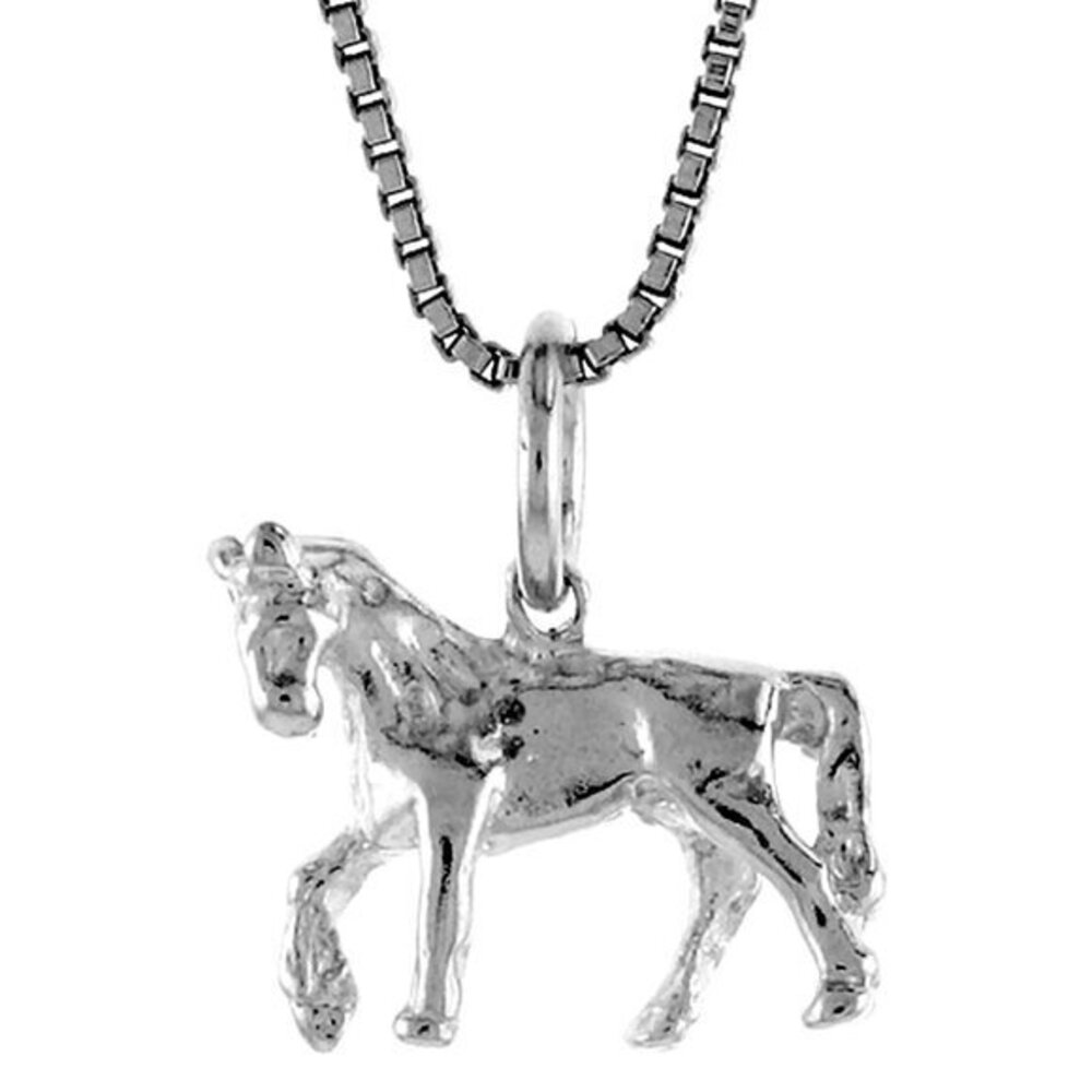 New Sterling Silver small Horse Pendant, 1/2 inch Tall